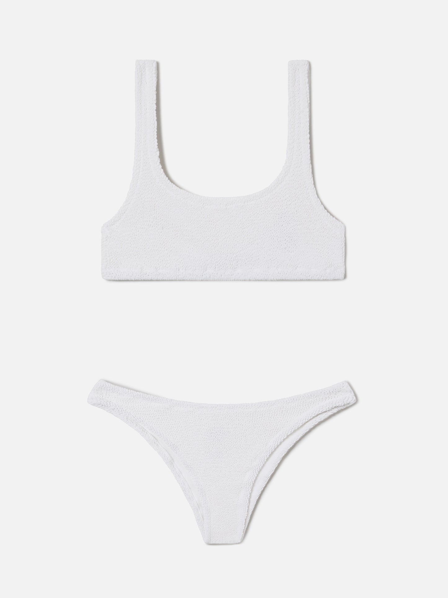 Naima Elise white crinkle bikini