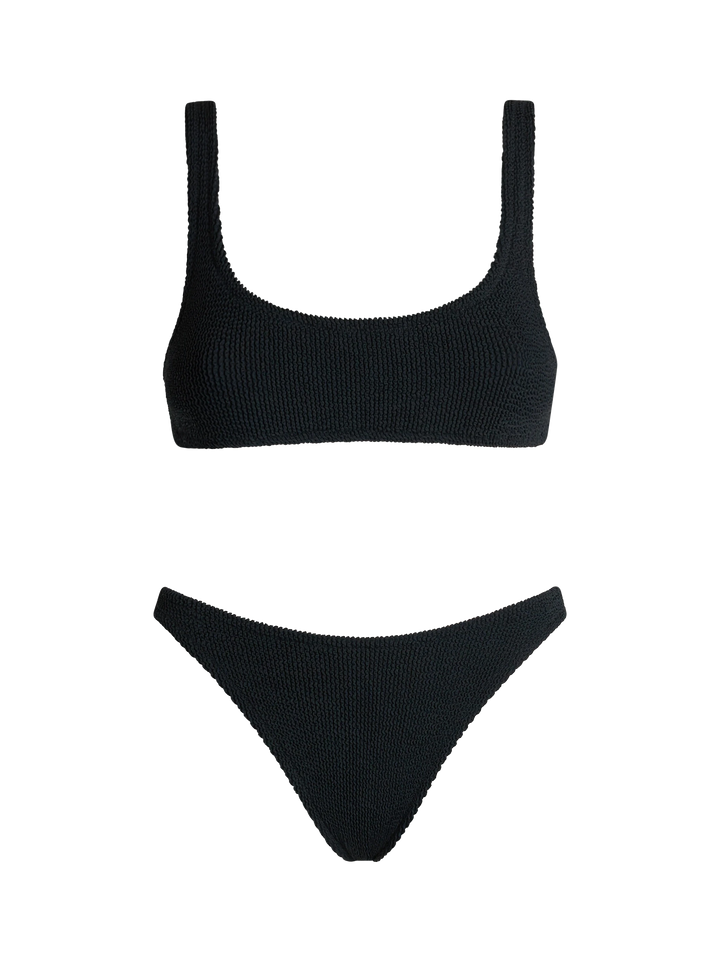 Bralette bikini Naima Naomi in black crinkle - MC2 Saint Barth