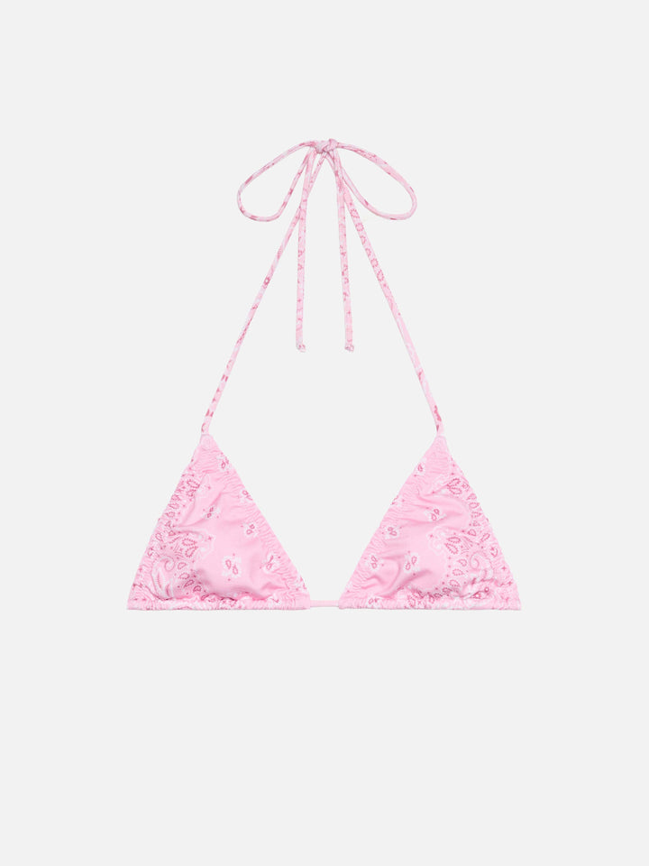 Nilly top triangolo classico con stampa bandana