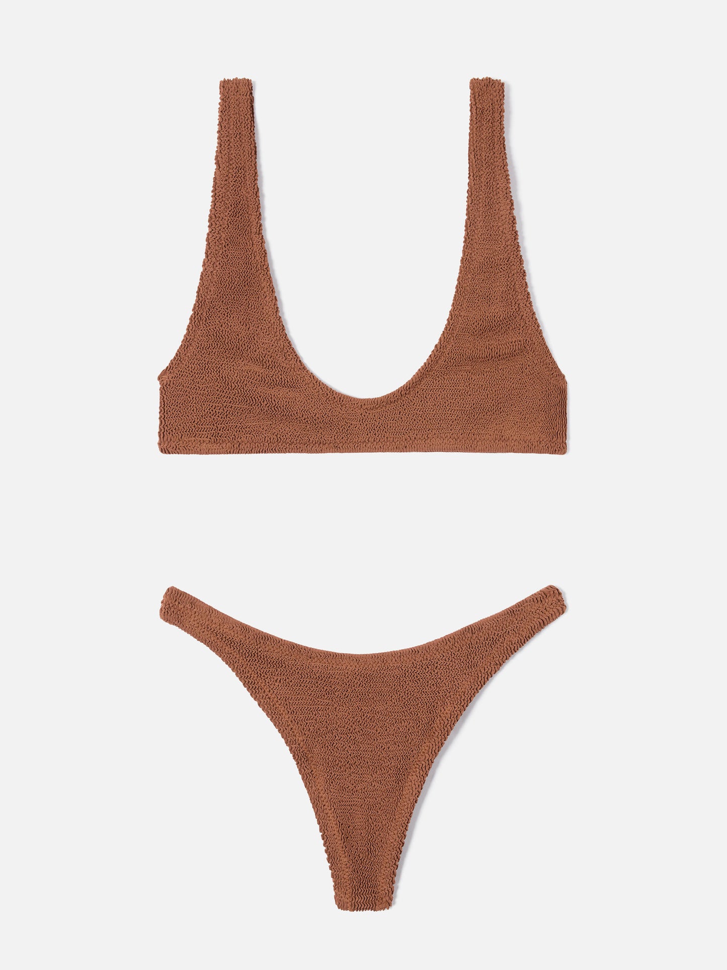 Pamy Naomi brown crinkle bikini