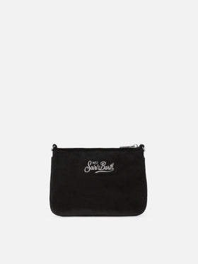 Borsetta a spalla Parisienne Mini Velvet nera