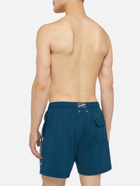 Mid-length swim shorts Patmos The Riviera with embroidery - MC2 Saint Barth
