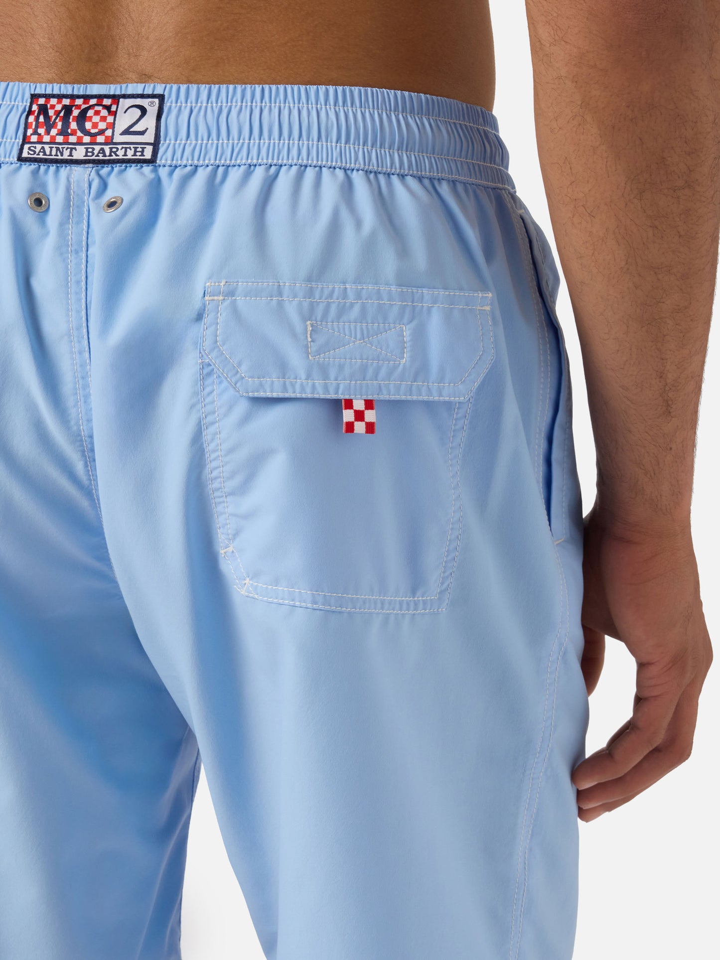 Short de bain long bleu clair Patmos