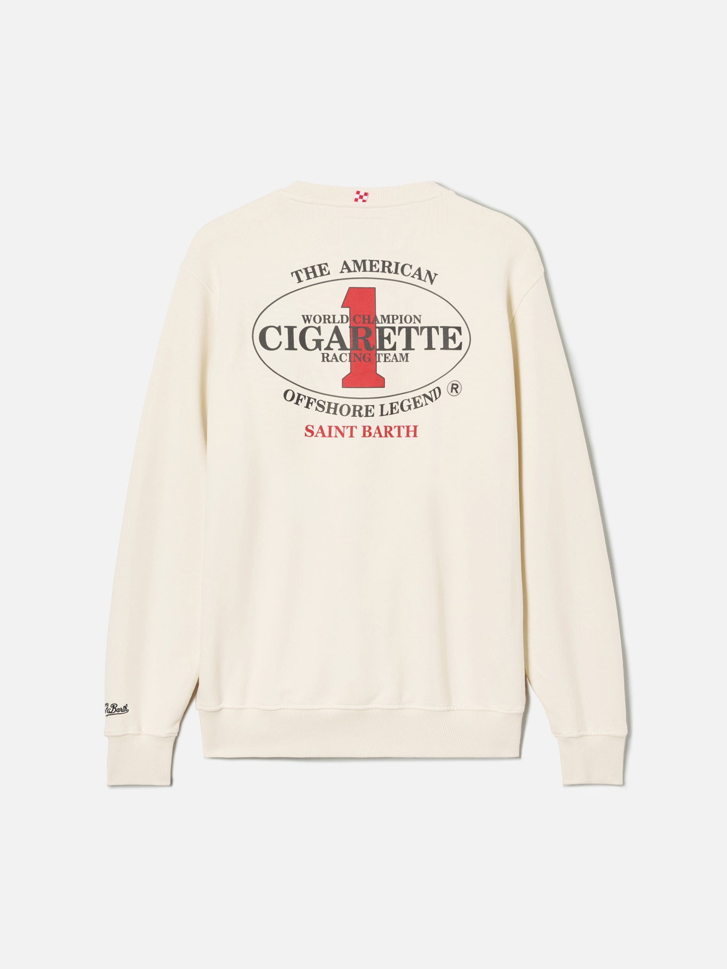 Sweat-shirt ras-du-cou Ponza crème avec imprimé Cigarette | Édition spéciale