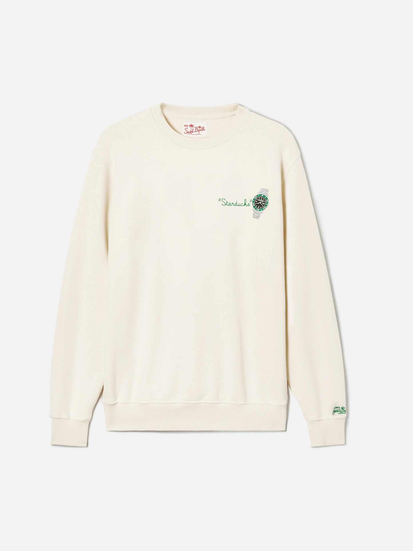 Sudadera Ponza color crema con bordado Starducks