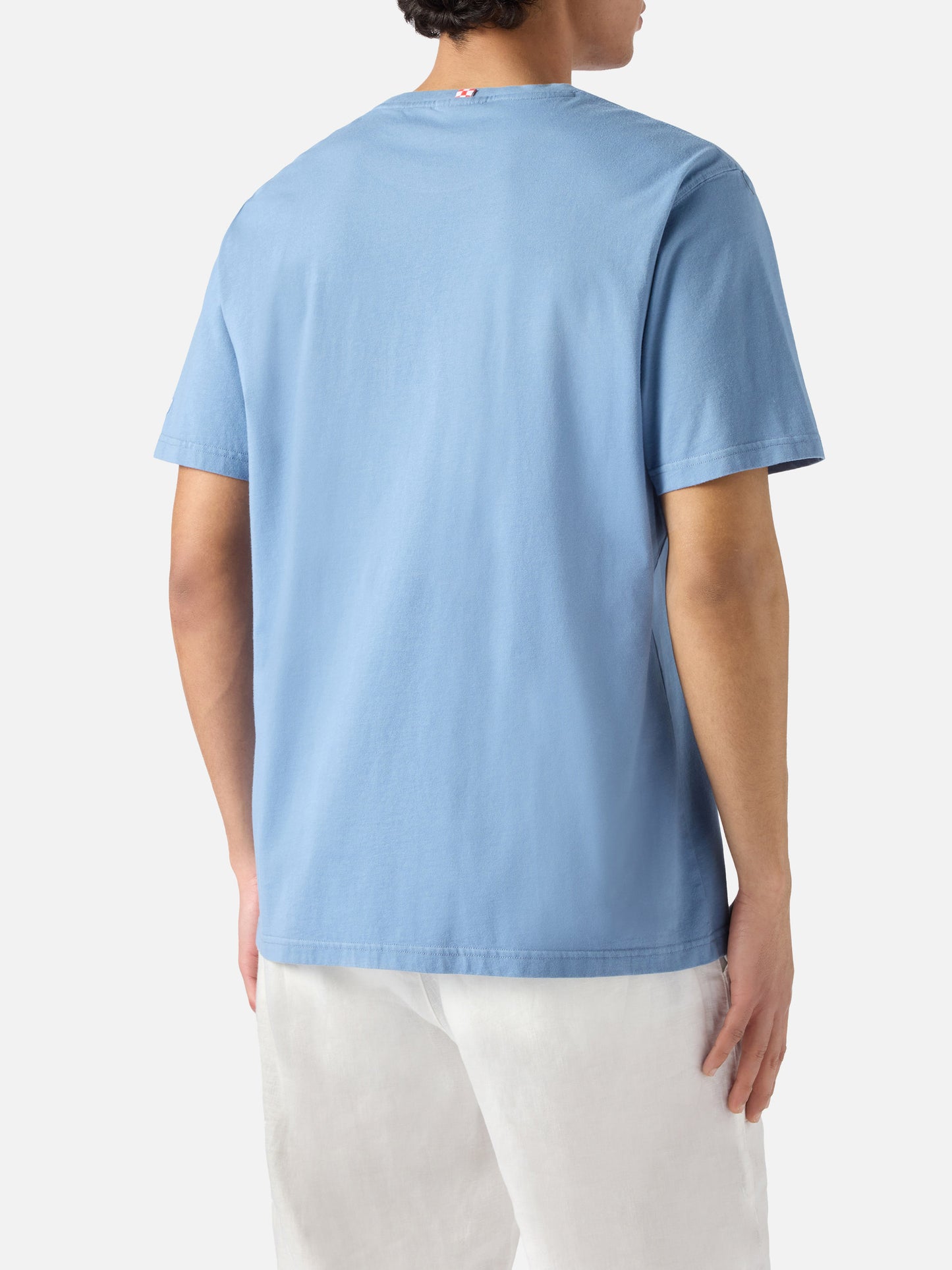 Dusty light blue Portofino T-shirt with All I Need Is A G-in Class embroidery