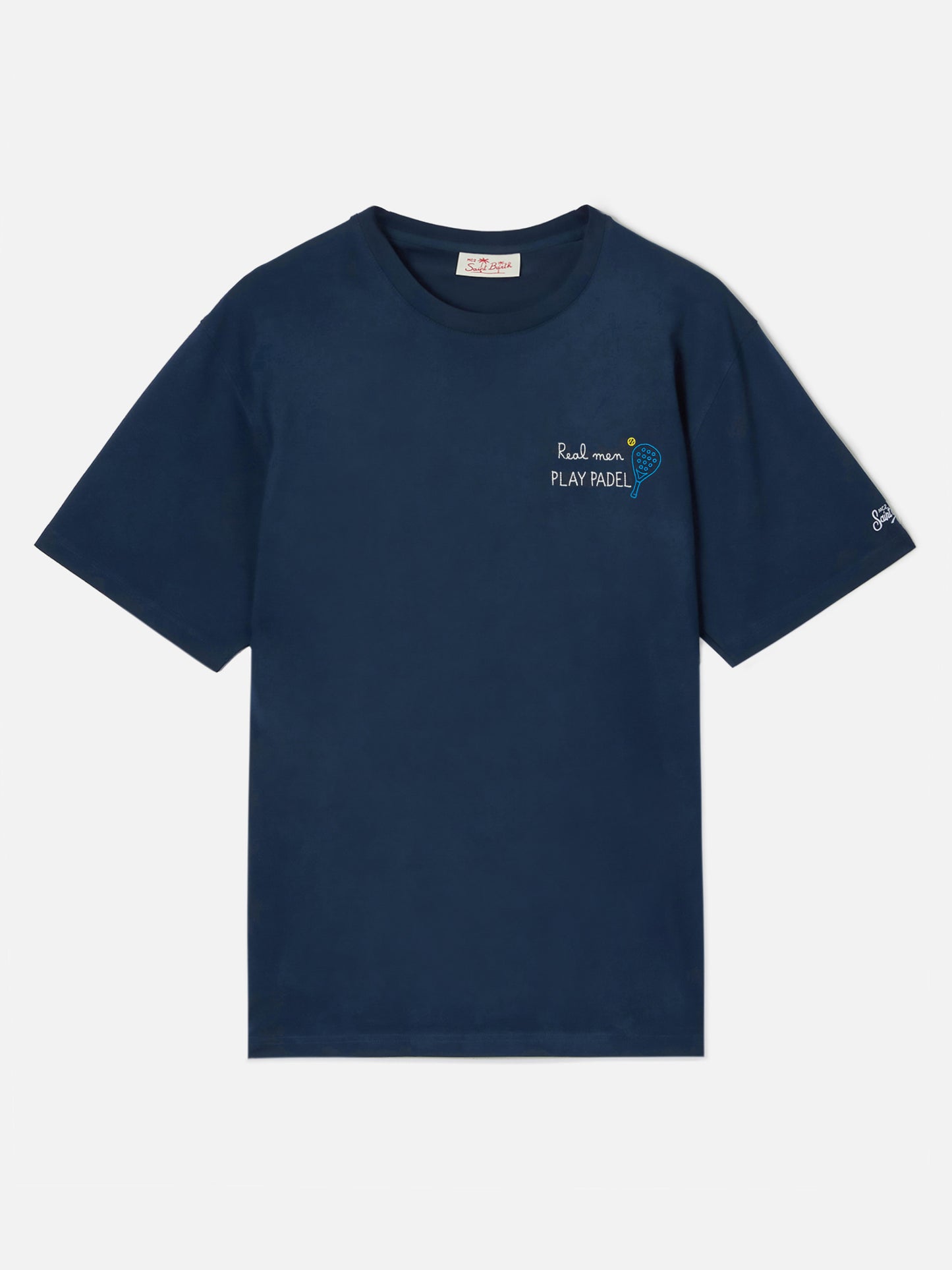 T-shirt Blue Portofino avec broderie Real Men Play Padel