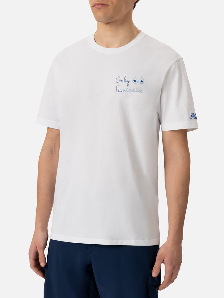 Classic fit cotton jersey t-shirt Portofino with Only Fantastic embroidery - MC2 Saint Barth