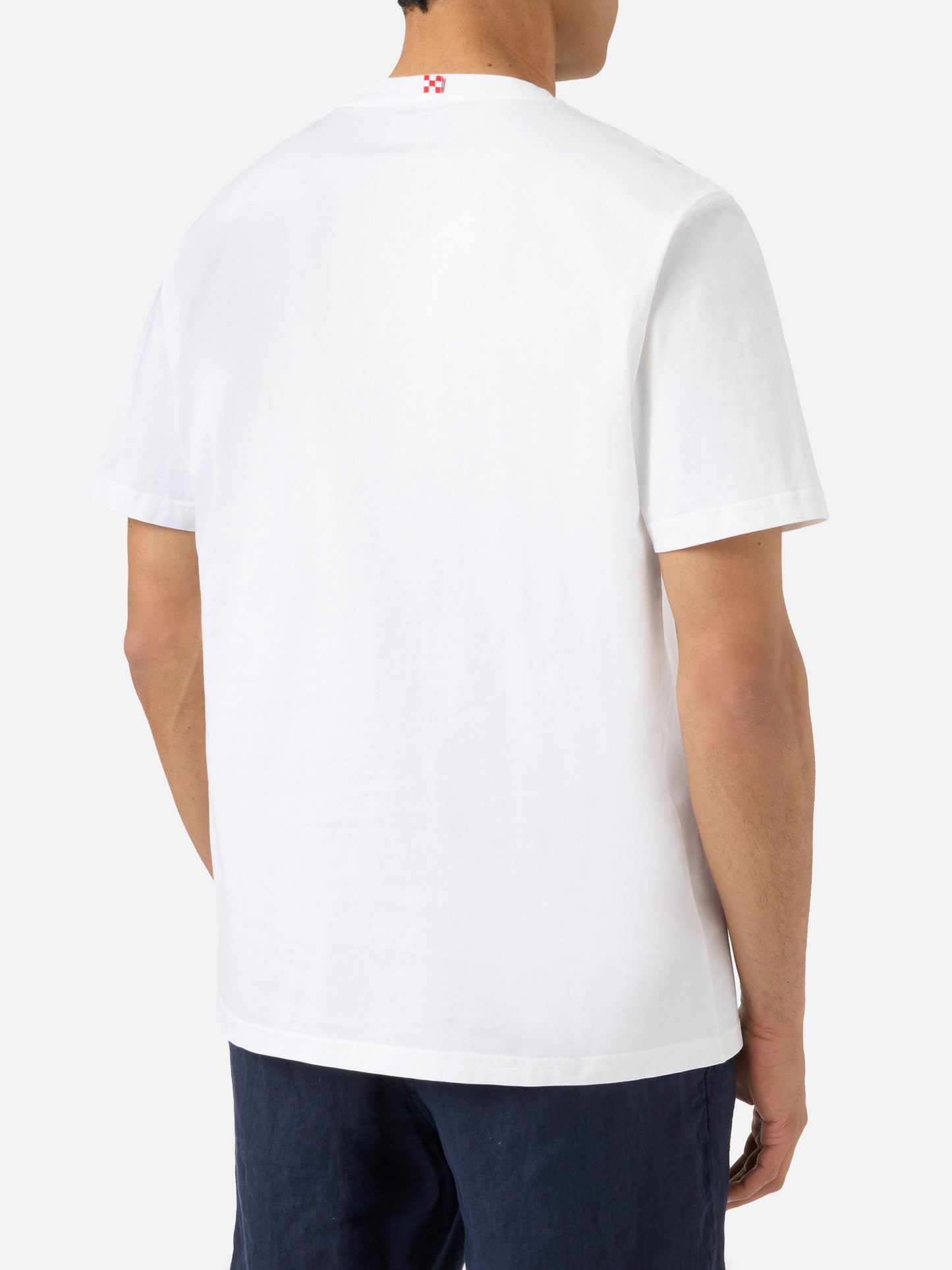 Camiseta Portofino blanca con bordado St. Barth Bomber | Edición especial