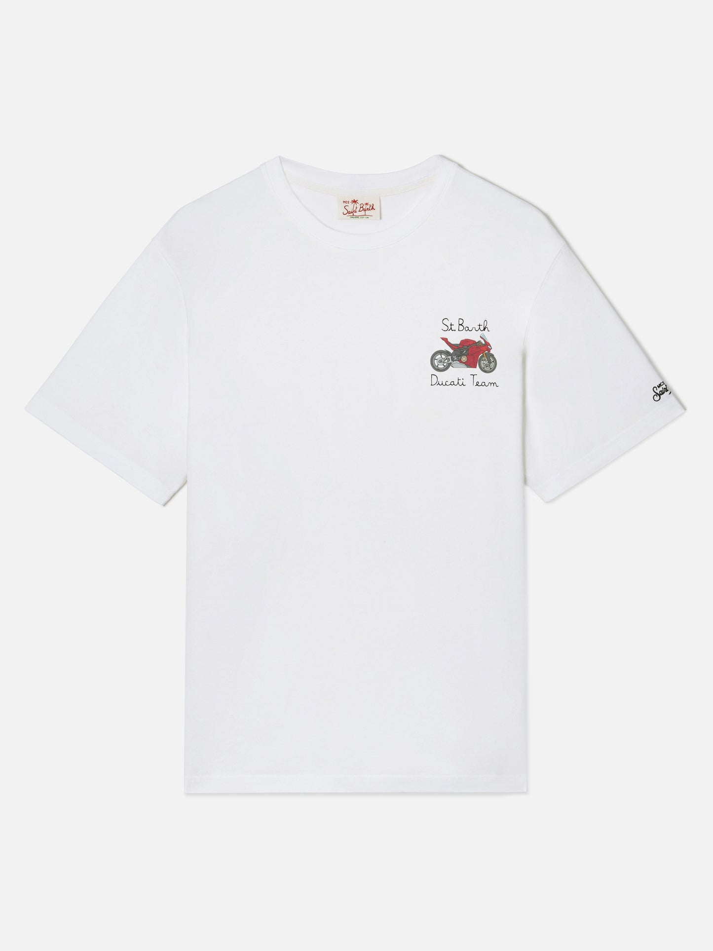 White Portofino T-shirt with Ducati Team embroidery | Special Edition