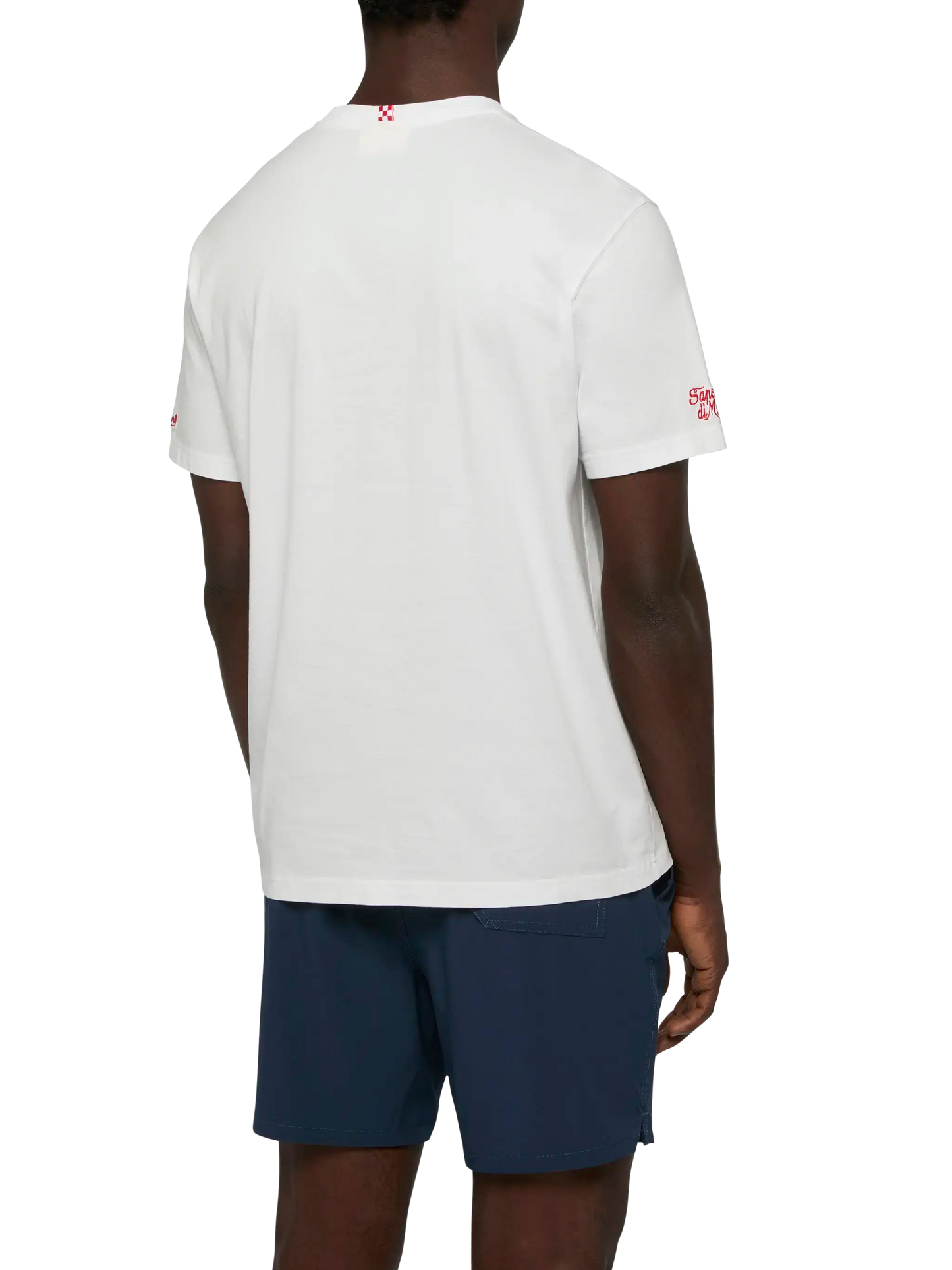 Classic fit cotton jersey t-shirt Portofino with Vengo al mare embroidery |SAPORE DI MARE SPECIAL EDITION - MC2 Saint Barth