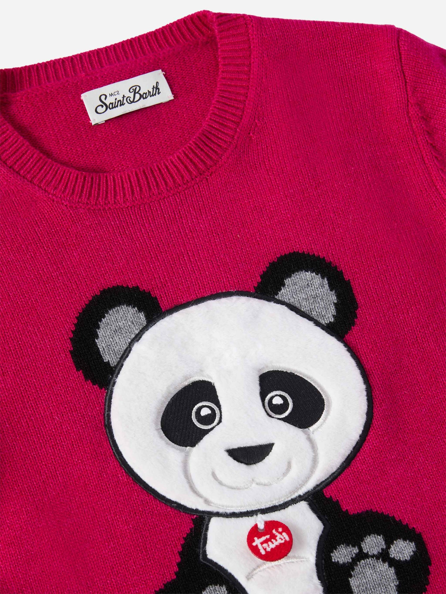 Princess cashmere-blend sweater with Trudi panda patch | TRUDI SPECIAL EDITION