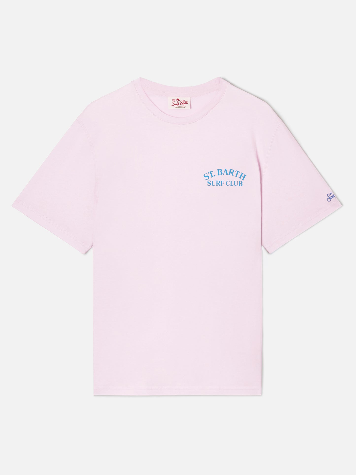 T-shirt Portland rosa con stampa St. Barth Surf Club