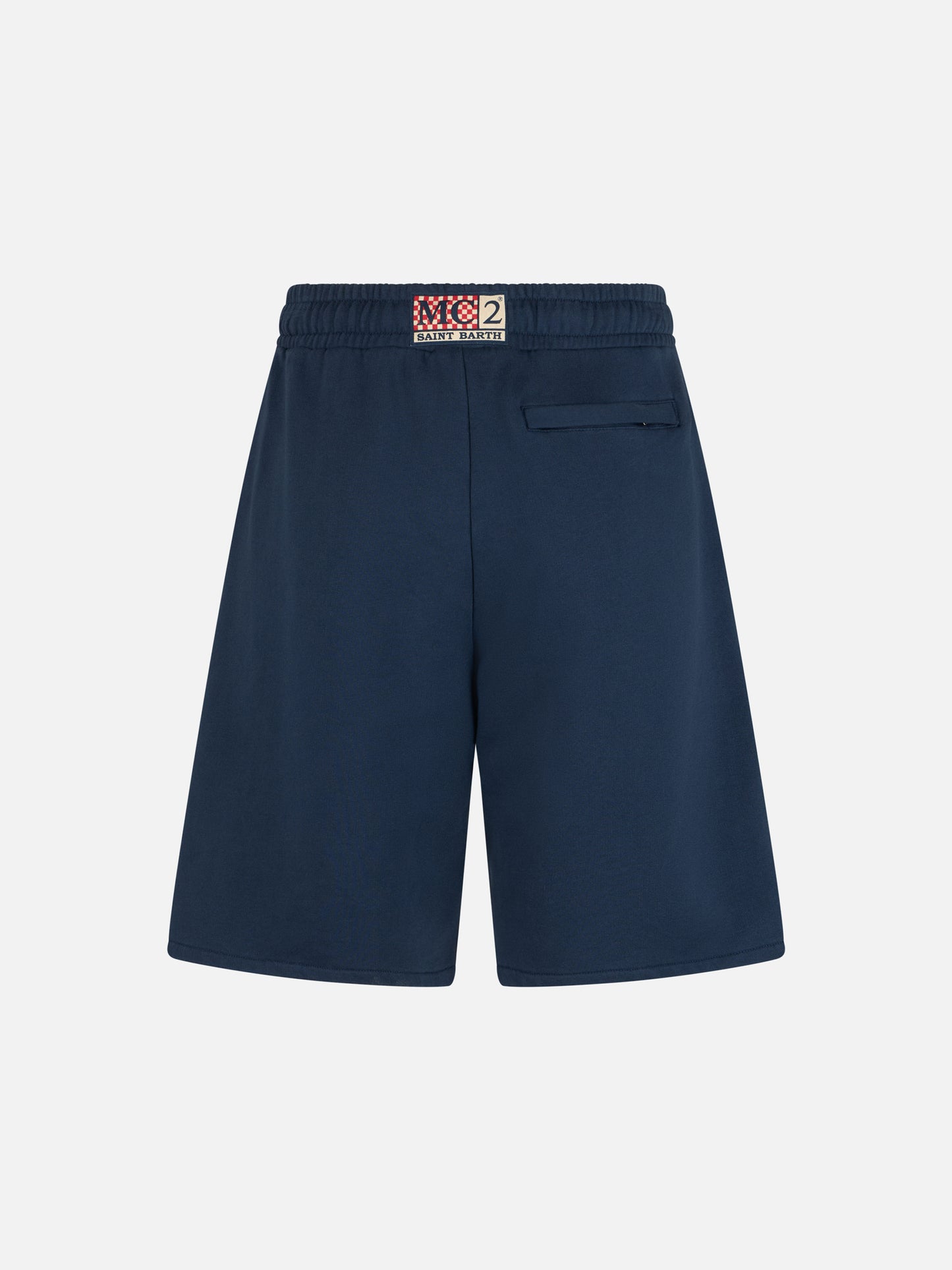Bermuda Randle in felpa di cotone blu navy