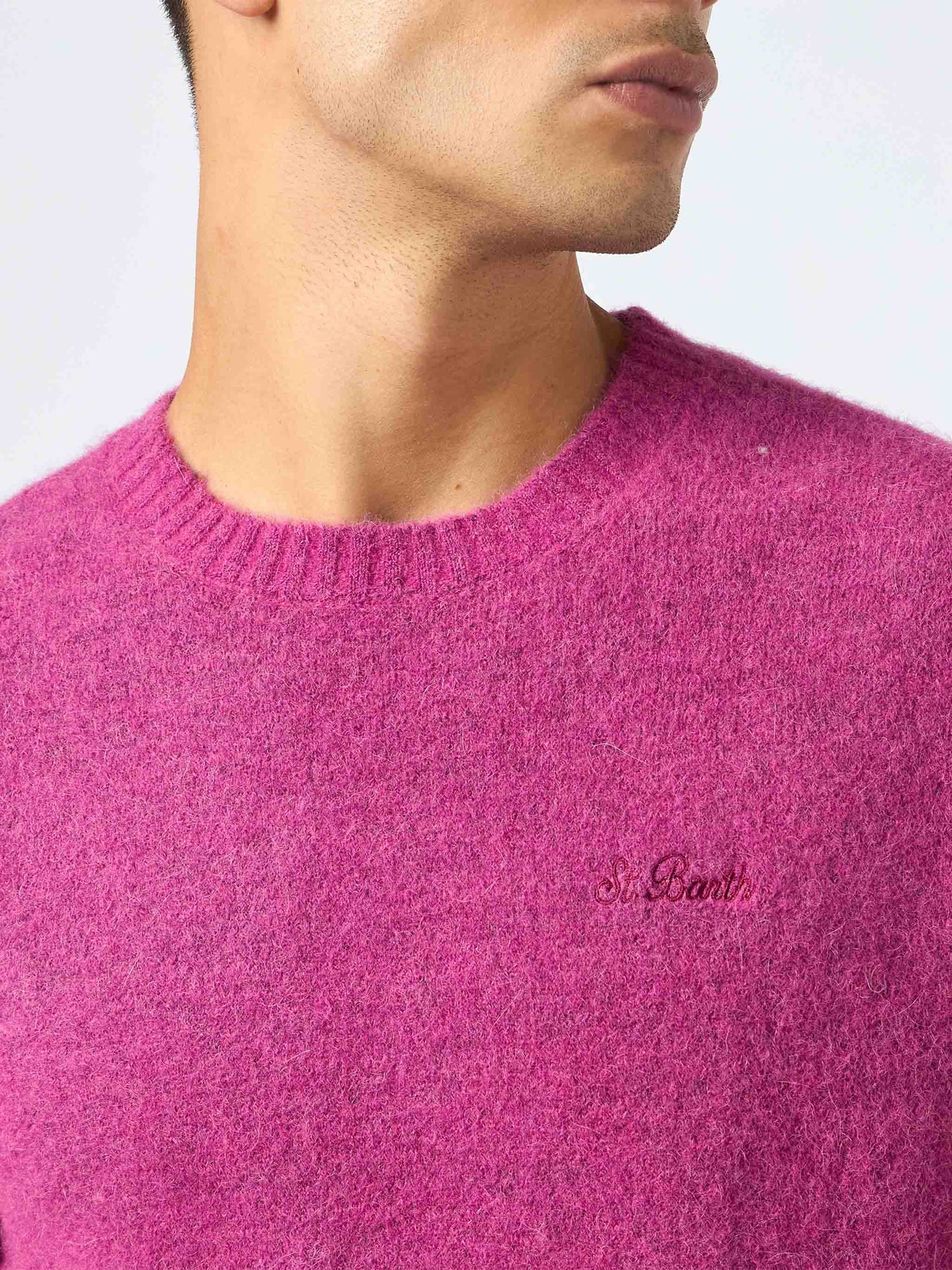 Man peony crewneck stretch sweater Regent - MC2 Saint Barth