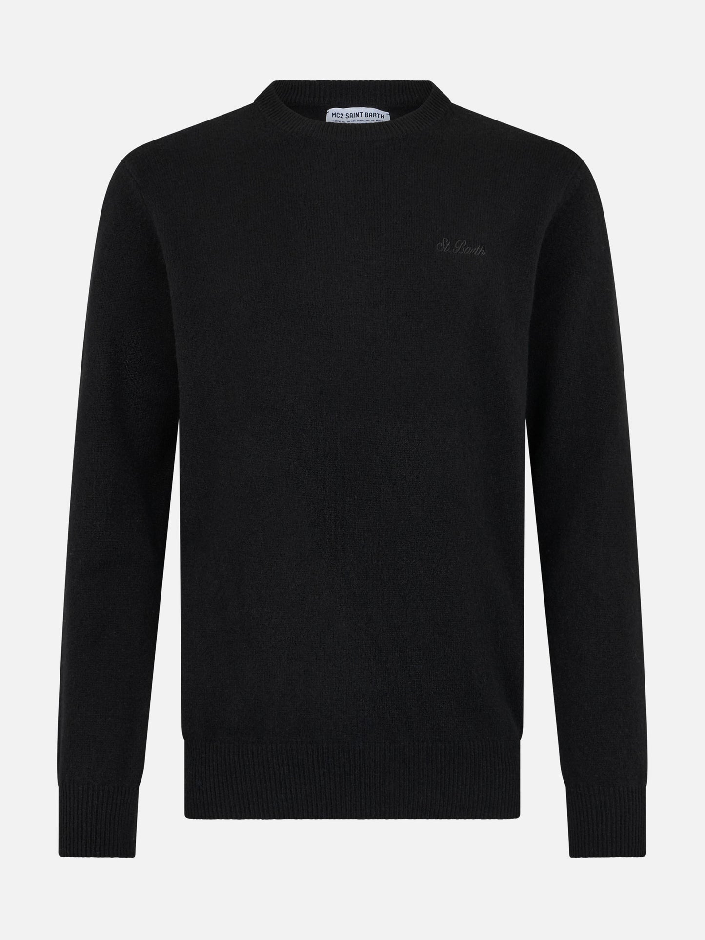 Man black lambswool sweater Regent - MC2 Saint Barth