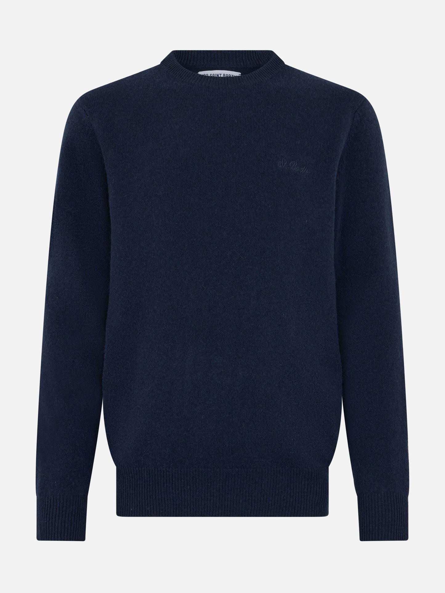 Man navy blue lambswool sweater Regent - MC2 Saint Barth