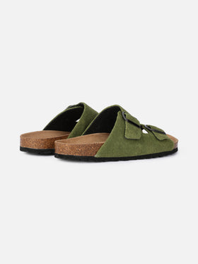 Military green terry man sandals - MC2 Saint Barth