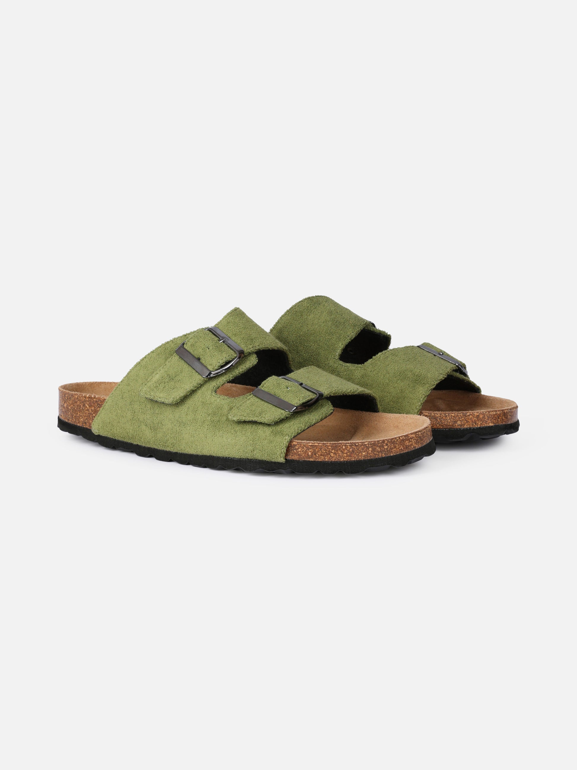 Military green terry man sandals - MC2 Saint Barth