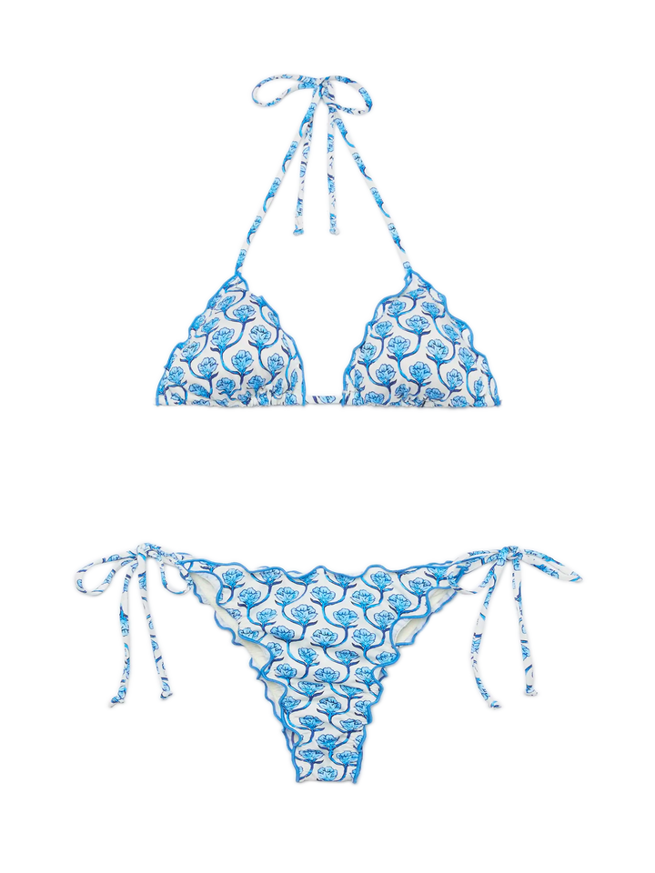 Classic triangle bikini Sagittarius Miami with floral print - MC2 Saint Barth