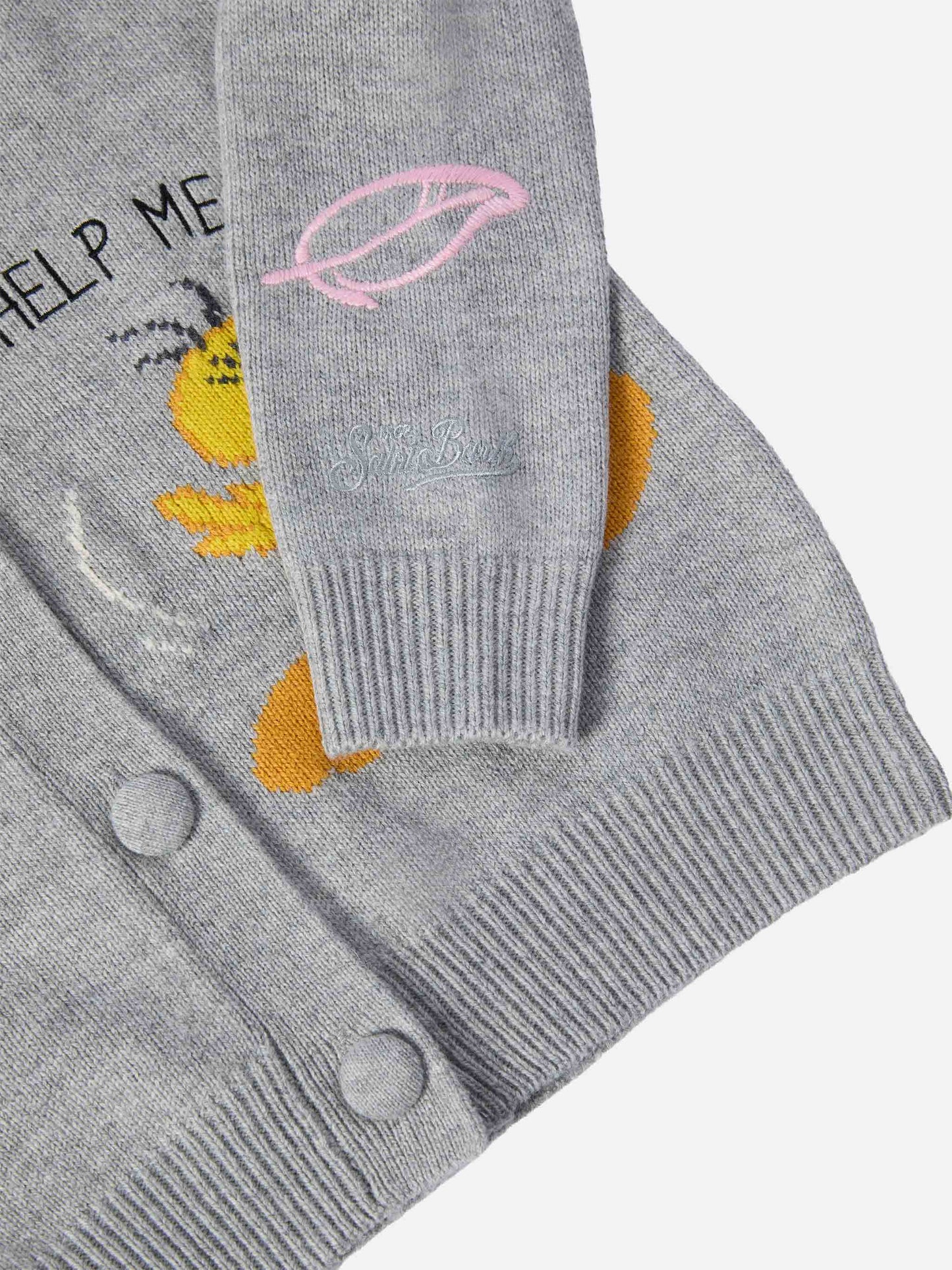 Cardigan Sasi Jr in misto cashmere con scollo a V e jacquard Titti e Silvestro | WARNER BROS SPECIAL EDITION