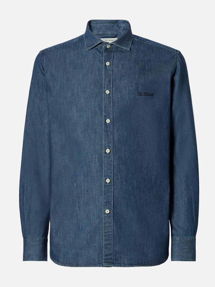 Camicia Seefeld in denim con collo classico