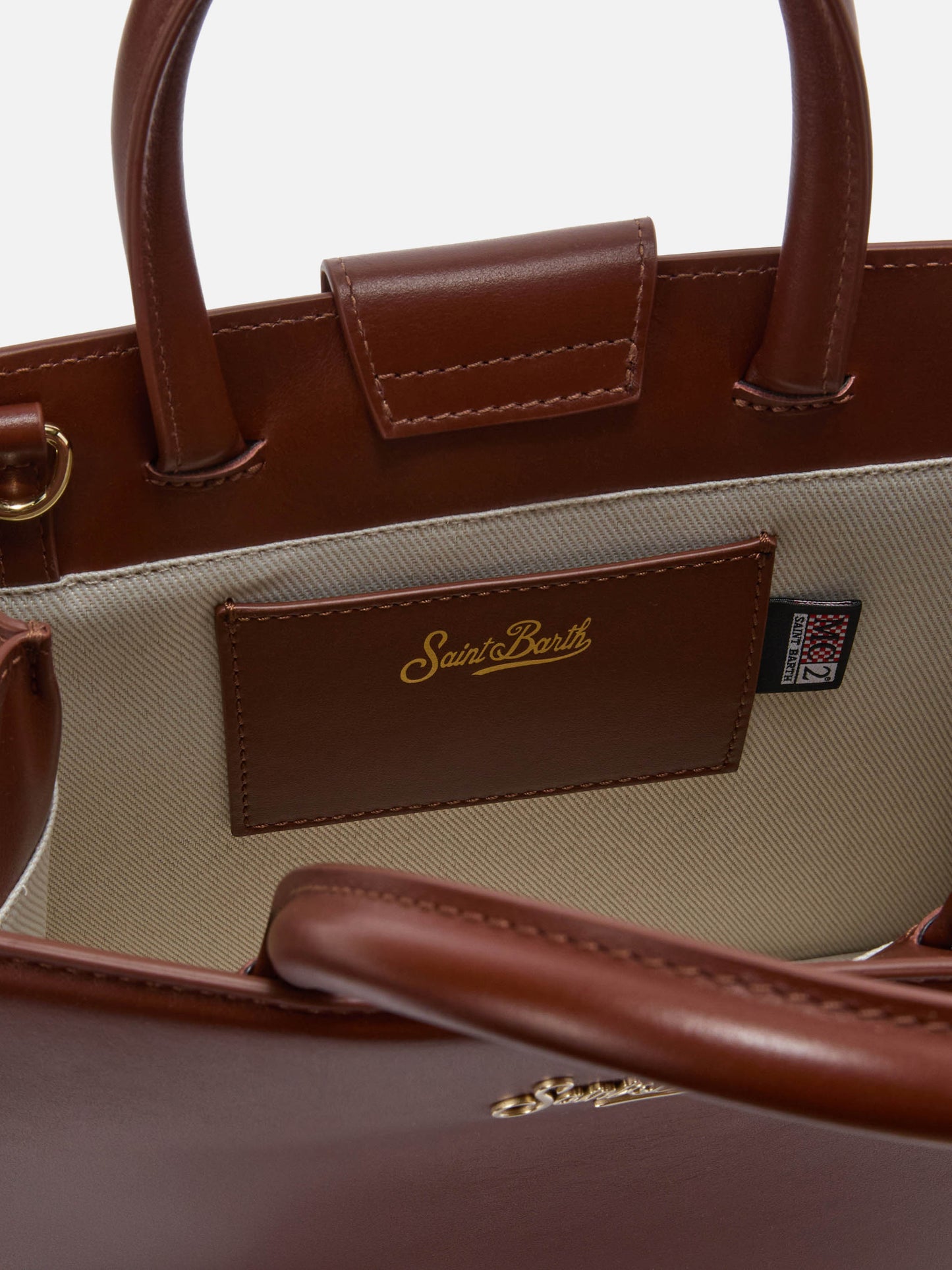 Shopper Bag Midi en cuir marron