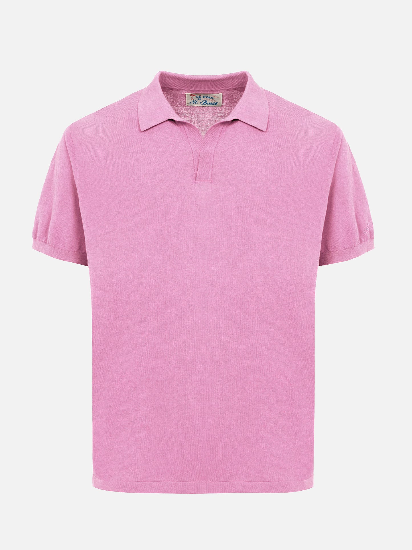 Polo de punto sin botones Sloan bubble pink