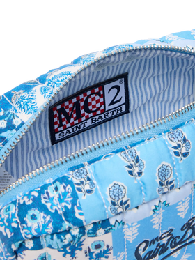 Blue flower quilted Soft Pouch - MC2 Saint Barth