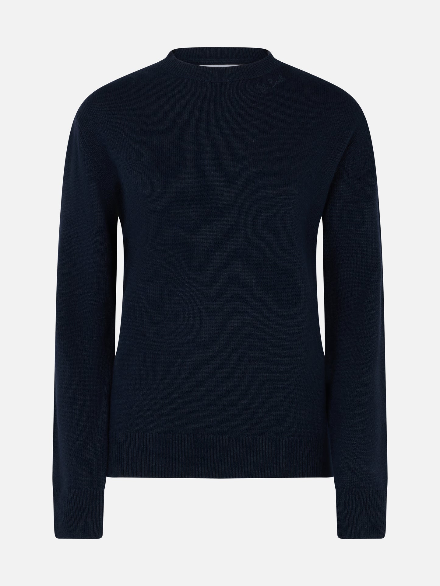 Woman navy blue cashmere blend sweater Sorbonne - MC2 Saint Barth