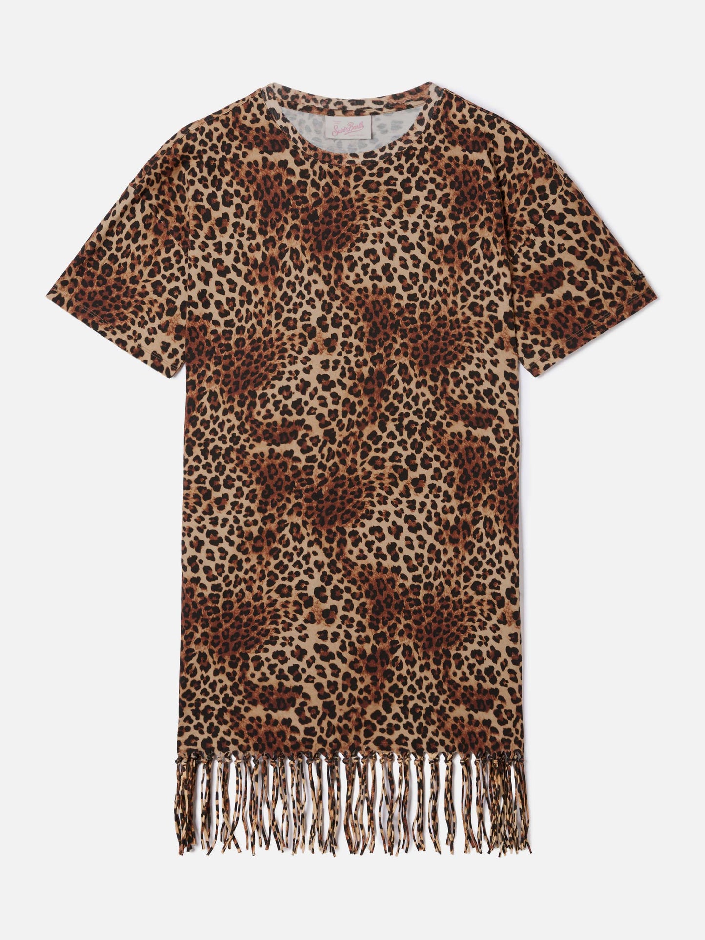 Midi-Sereia-Kleid mit Allover-Leopardenprint