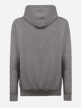 Man mélange grey sweatshirt Tribeca with St. Barth embroidery - MC2 Saint Barth