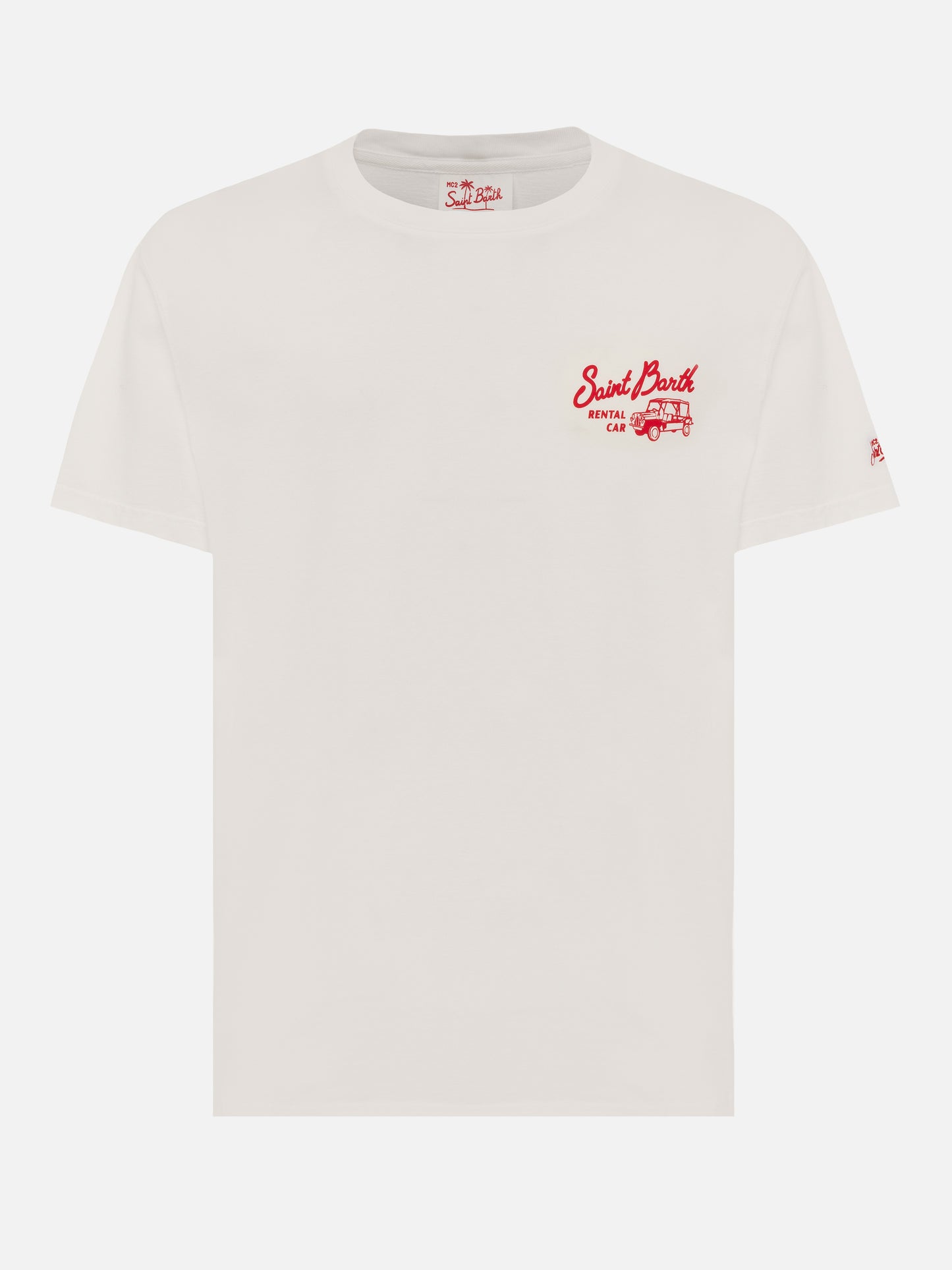Organic cotton T-shirt with Saint Barth rental car print - MC2 Saint Barth