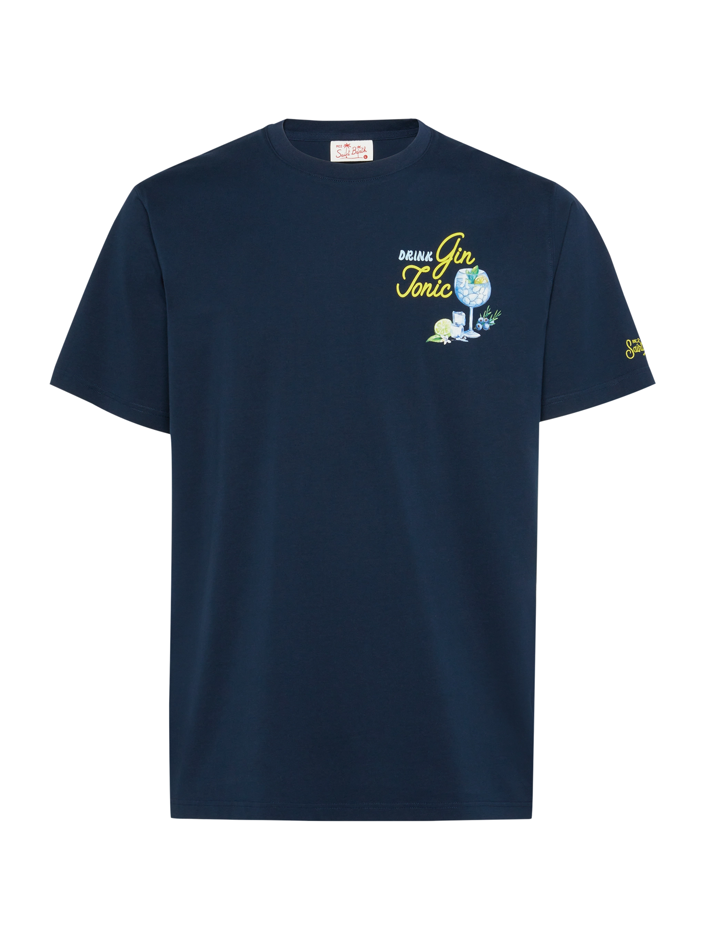 Cotton T-shirt with Gin Tonic small print - MC2 Saint Barth