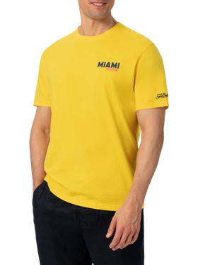 Organic cotton T-shirt with Miami postcard print - MC2 Saint Barth
