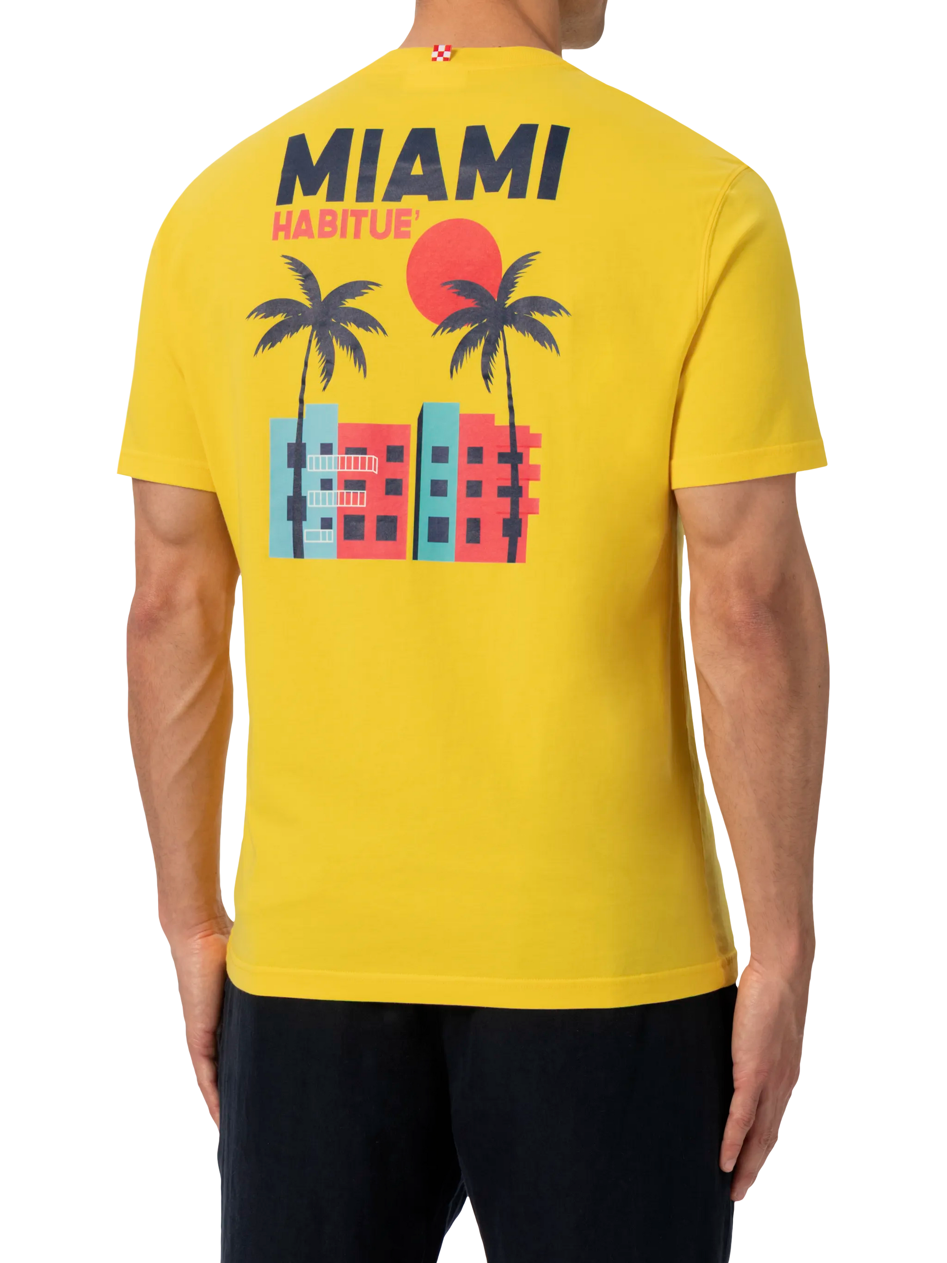 Organic cotton T-shirt with Miami postcard print - MC2 Saint Barth