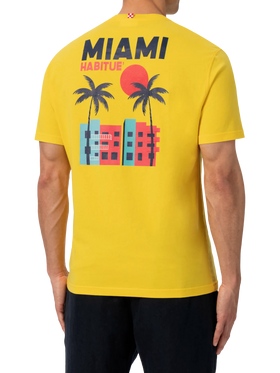 Organic cotton T-shirt with Miami postcard print - MC2 Saint Barth