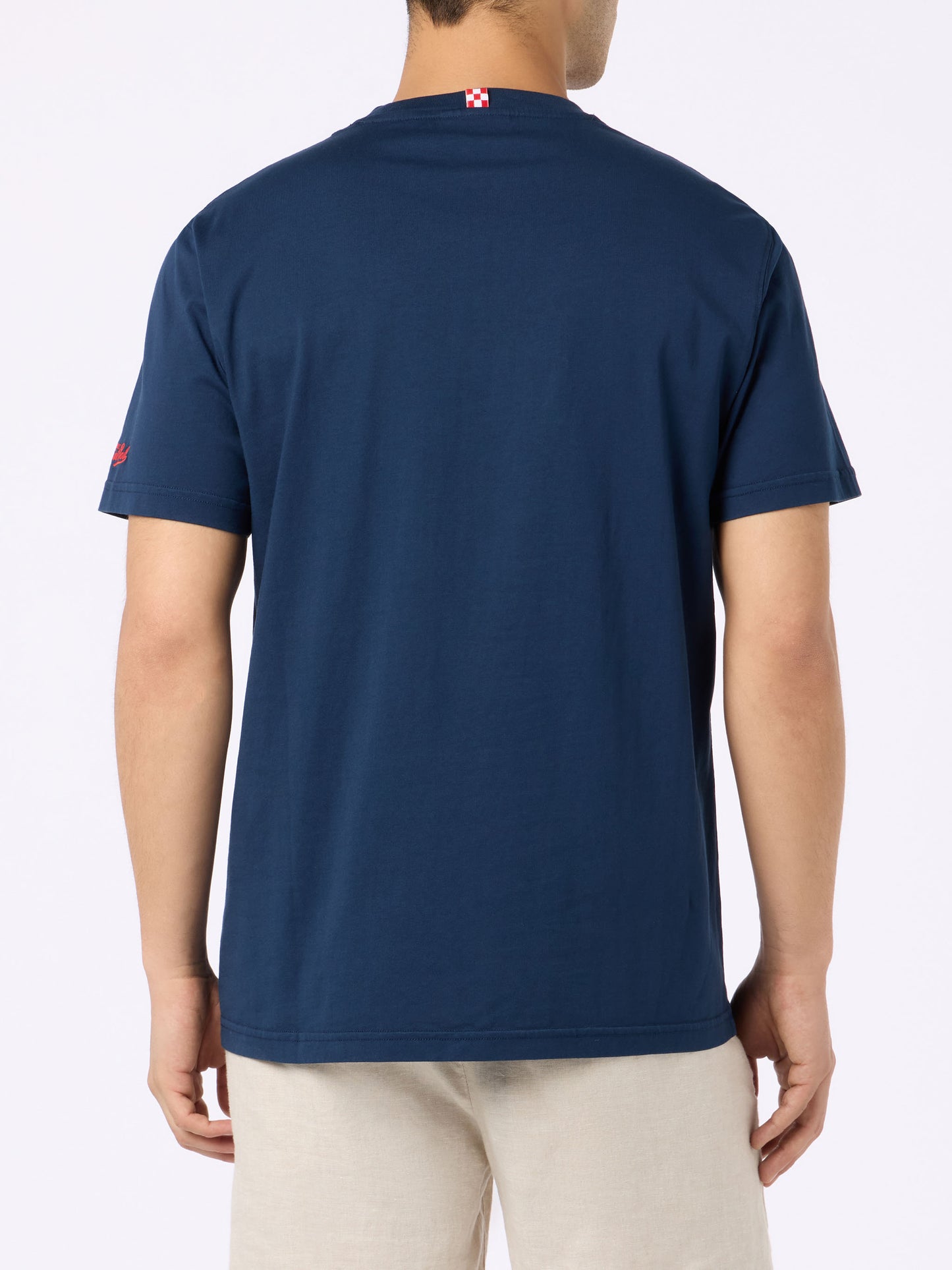 Man cotton t-shirt with Spritz obsessed embroidery - MC2 Saint Barth