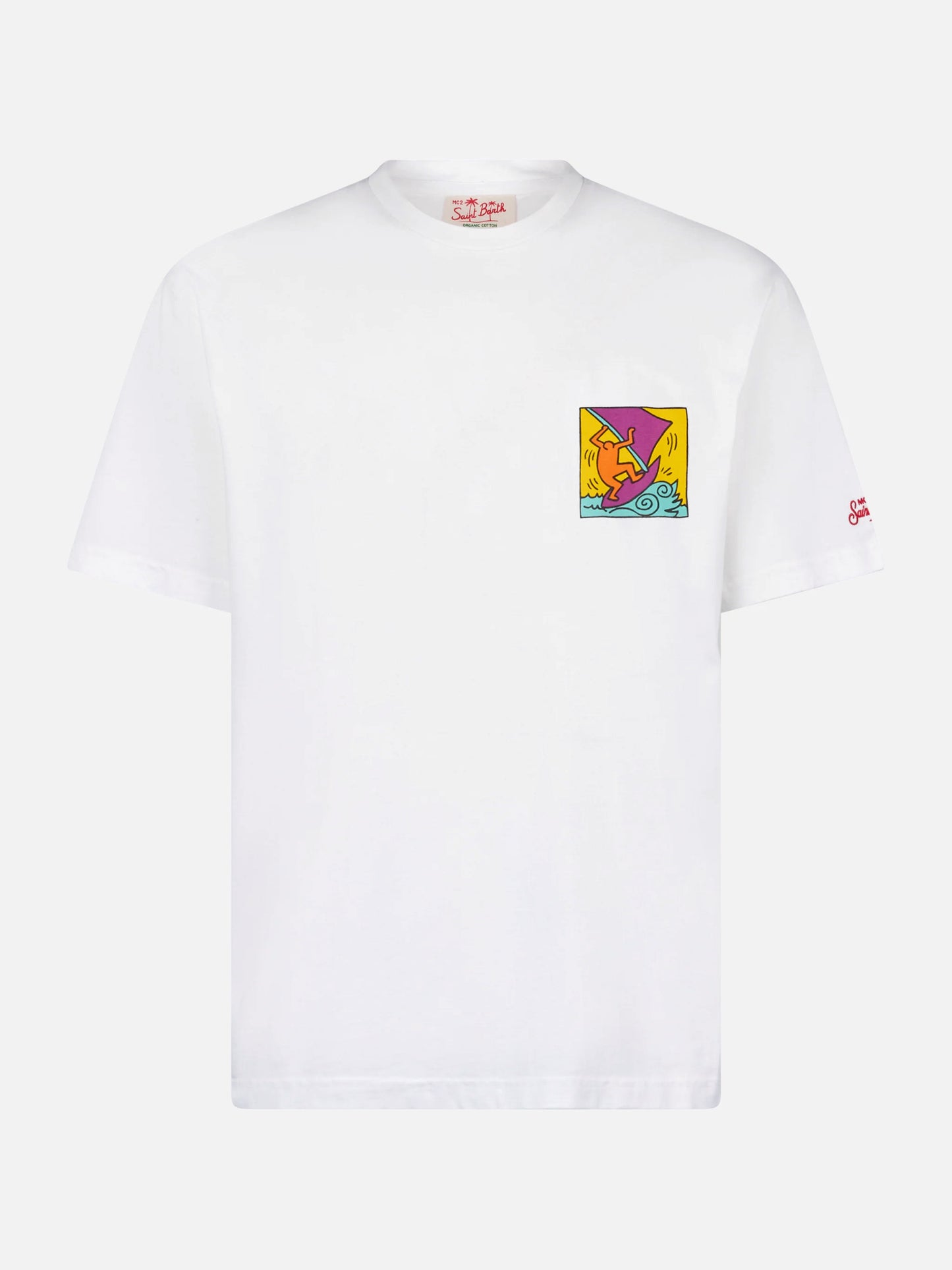 Keith Haring t-shirt with front and back print in white | Special Edition