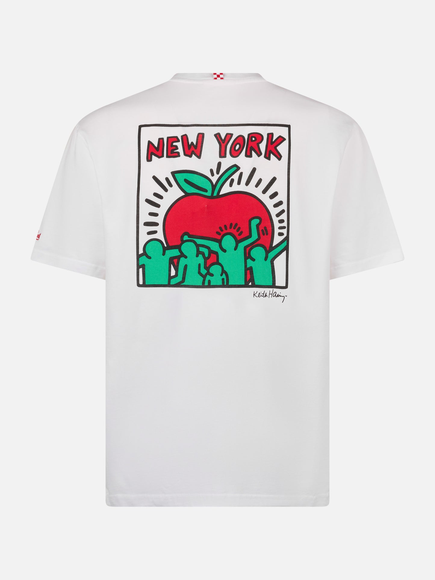 Man cotton t-shirt with Keith Haring design front and back print | KEITH HARING SPECIAL EDITION - MC2 Saint Barth