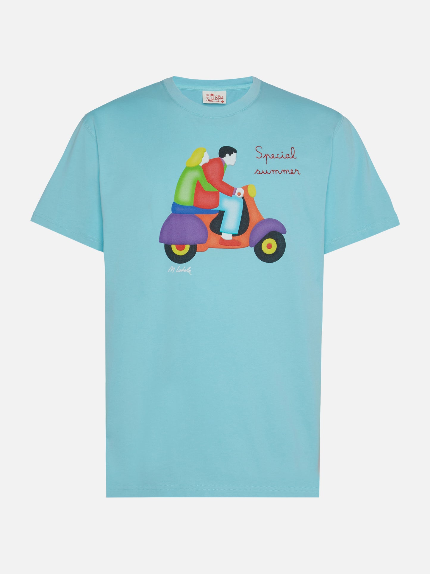 Baumwoll-T-Shirt mit Lodola-Roller-Aufdruck | MARCO LODOLA SPECIAL EDITION
