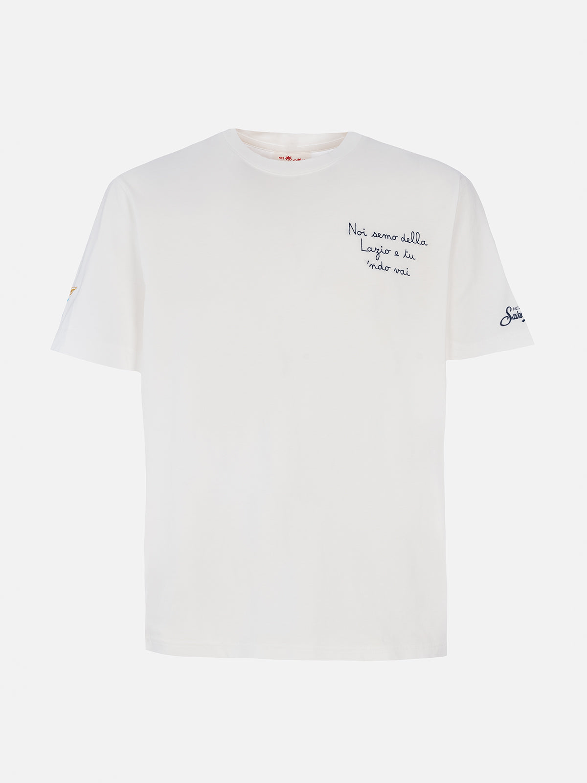 Man cotton t-shirt with Lazio embroidery | SS LAZIO SPECIAL EDITION