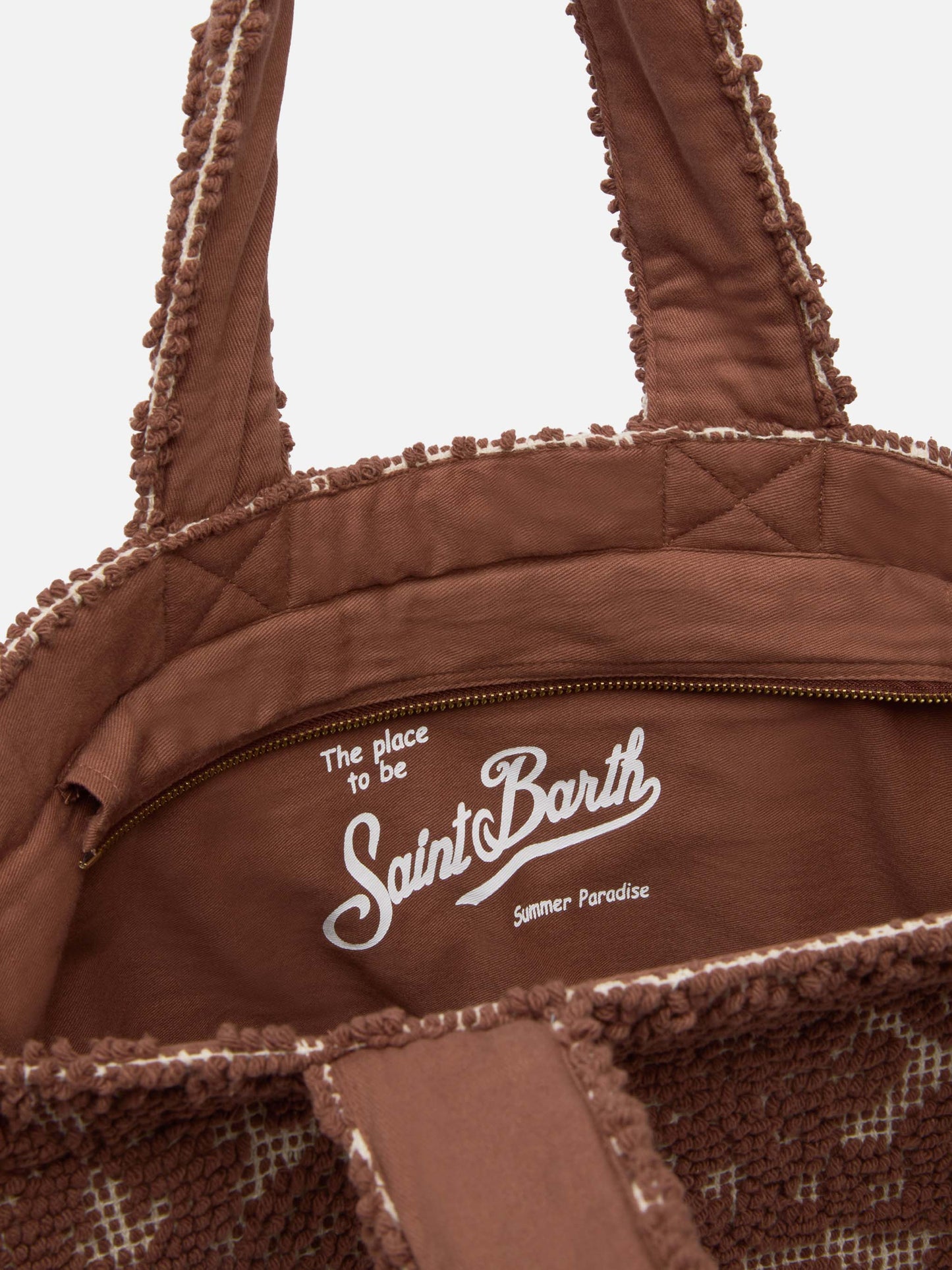 Braune Tufting-Baumwoll-Einkaufstasche