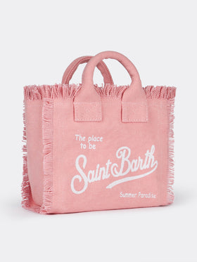 Pink cotton canvas Mini Vanity bag - MC2 Saint Barth