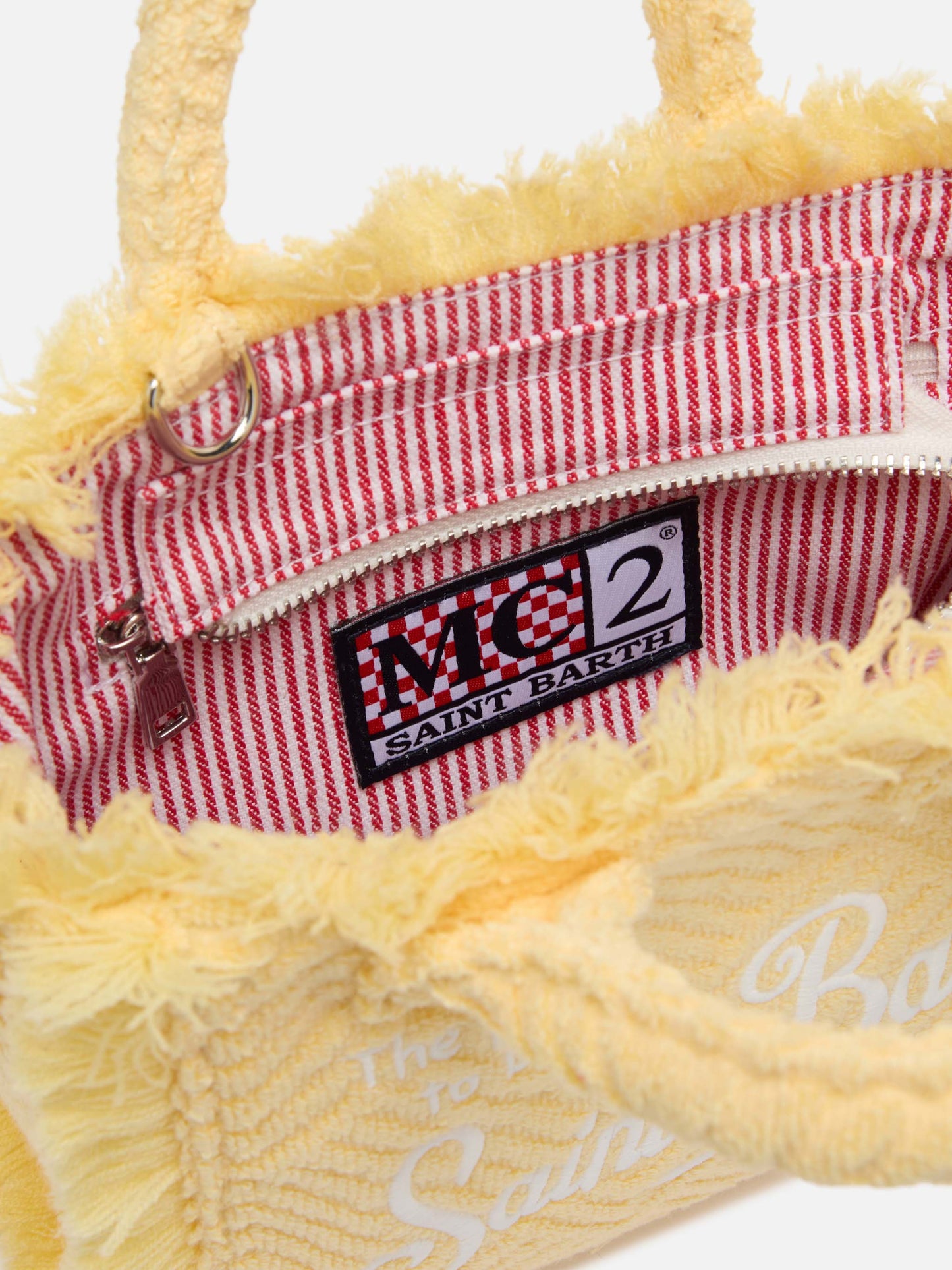 Yellow lines embossed Mini Vanity Sponge Bag - MC2 Saint Barth