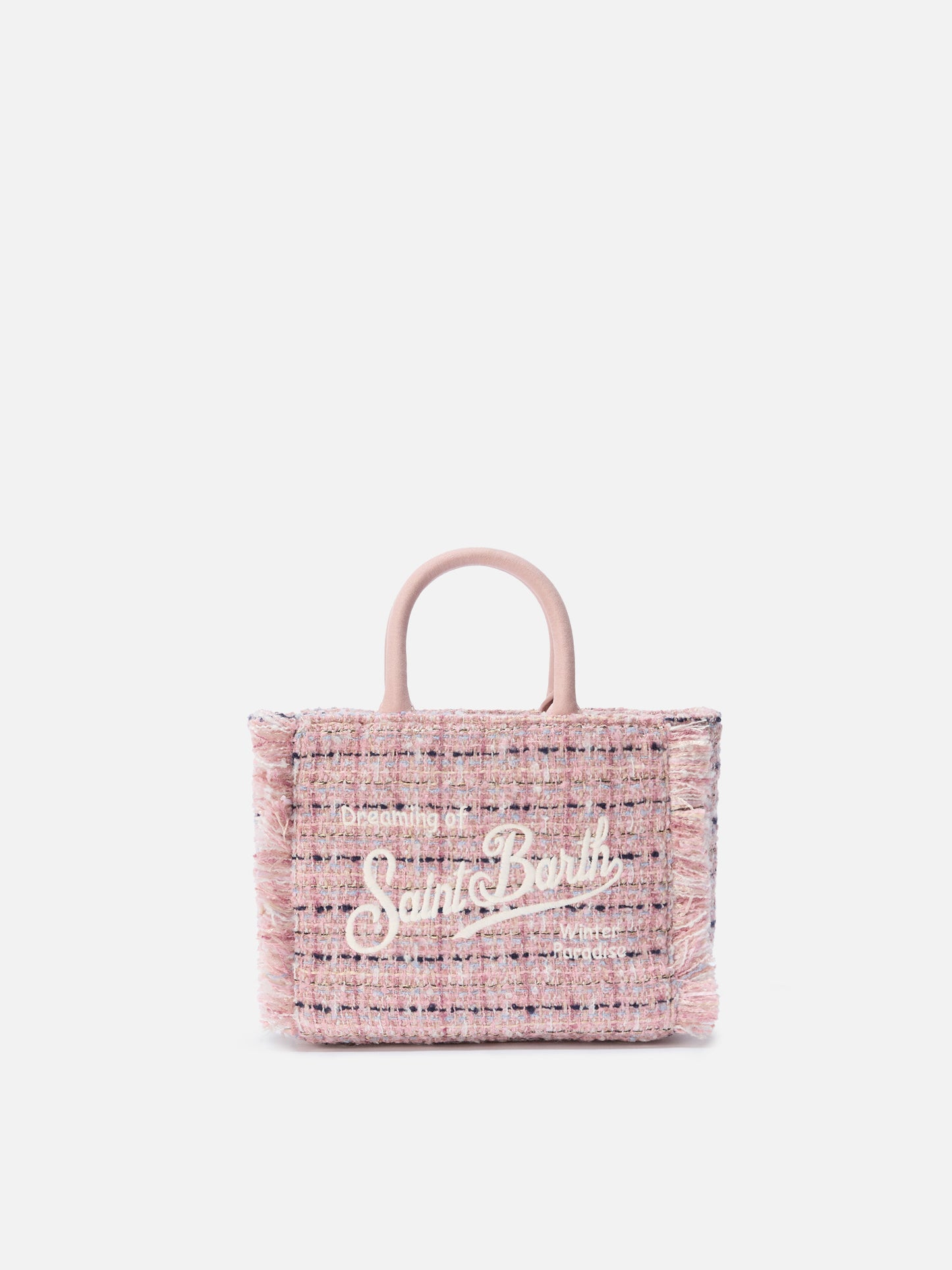Vanity Mini Tweed Handbag in pink