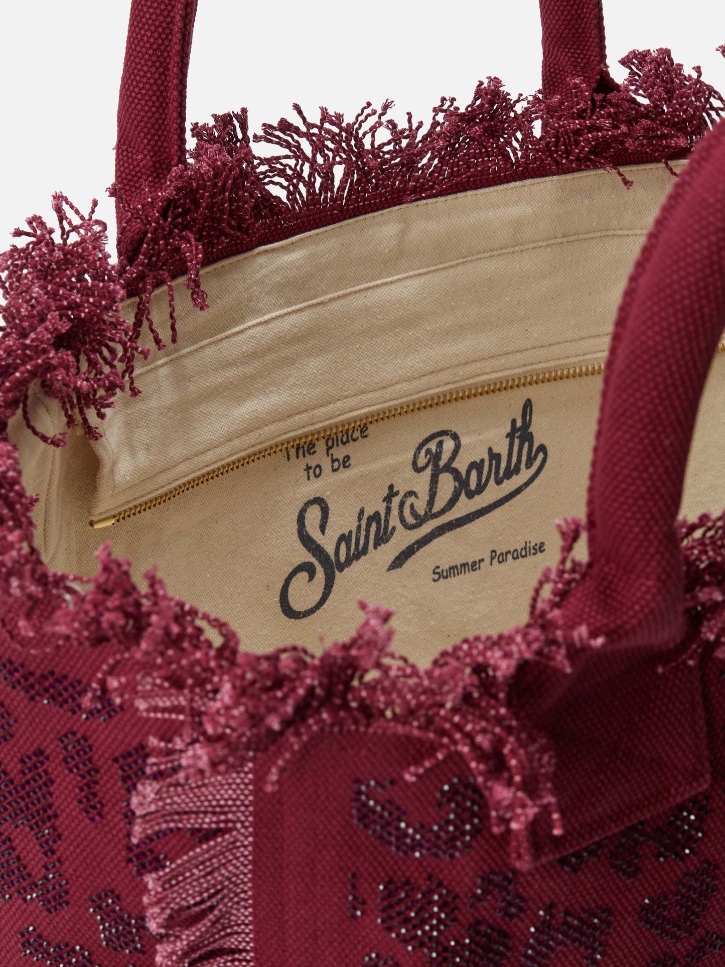 Sac Vanity Regular en toile à imprimé léopard avec strass
