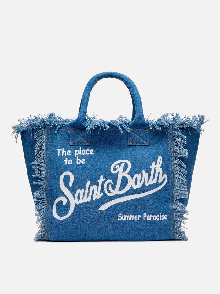 Borsa a spalla Vanity in tessuto denim