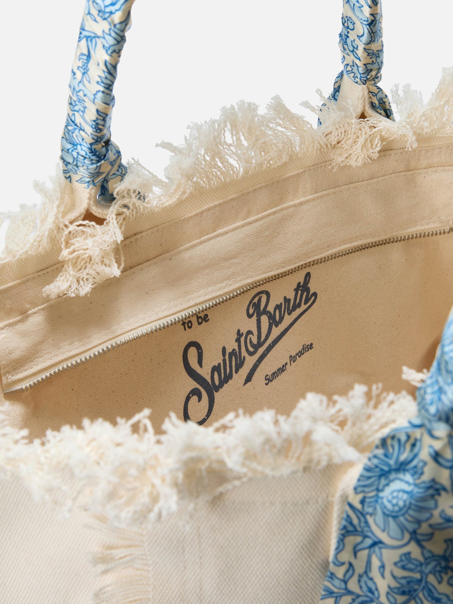 Vanity regular bag en toile blanche avec twill amovible