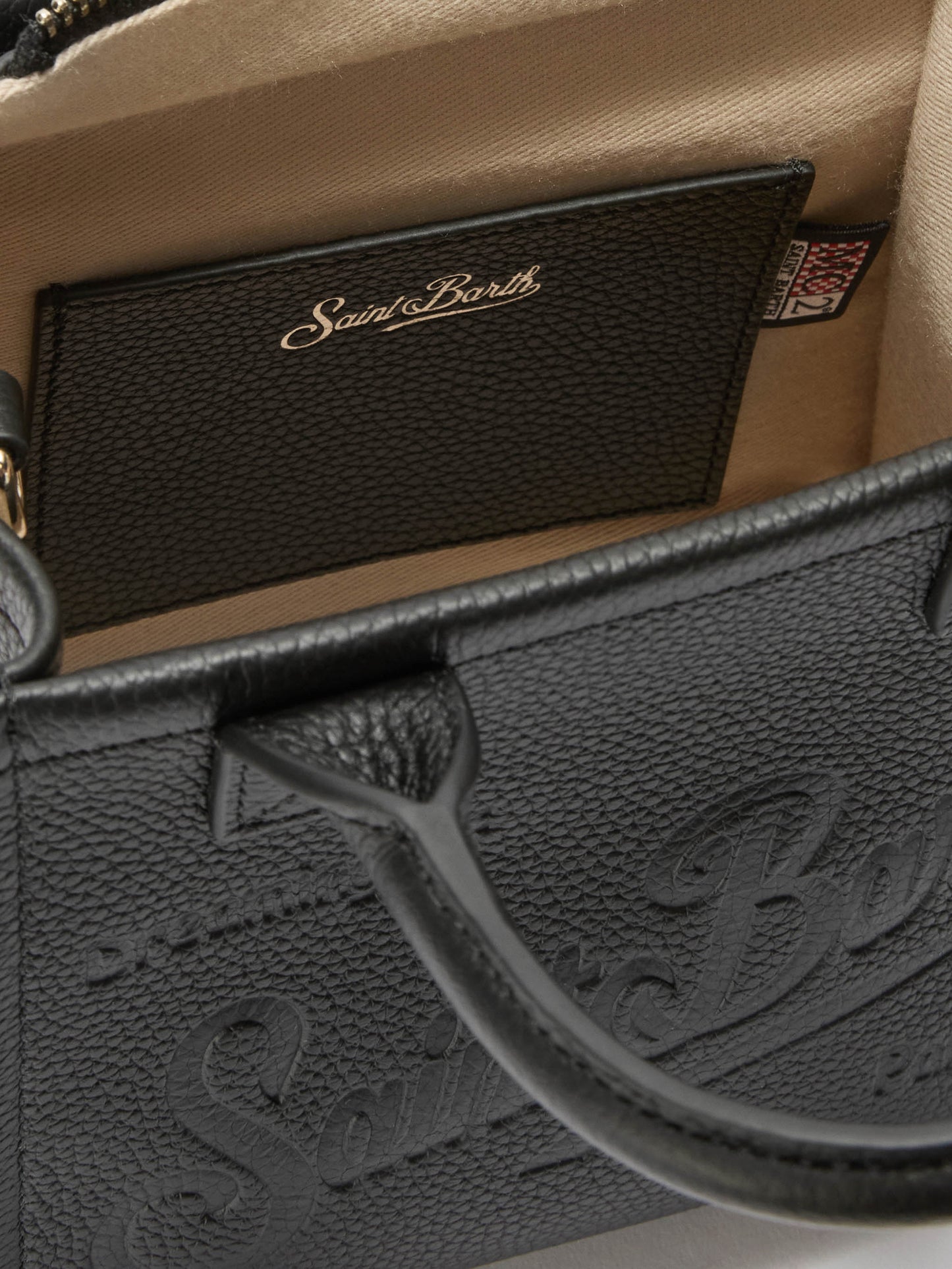 Vanity Bag Mini-Schultertasche aus schwarzem gehämmertem Leder